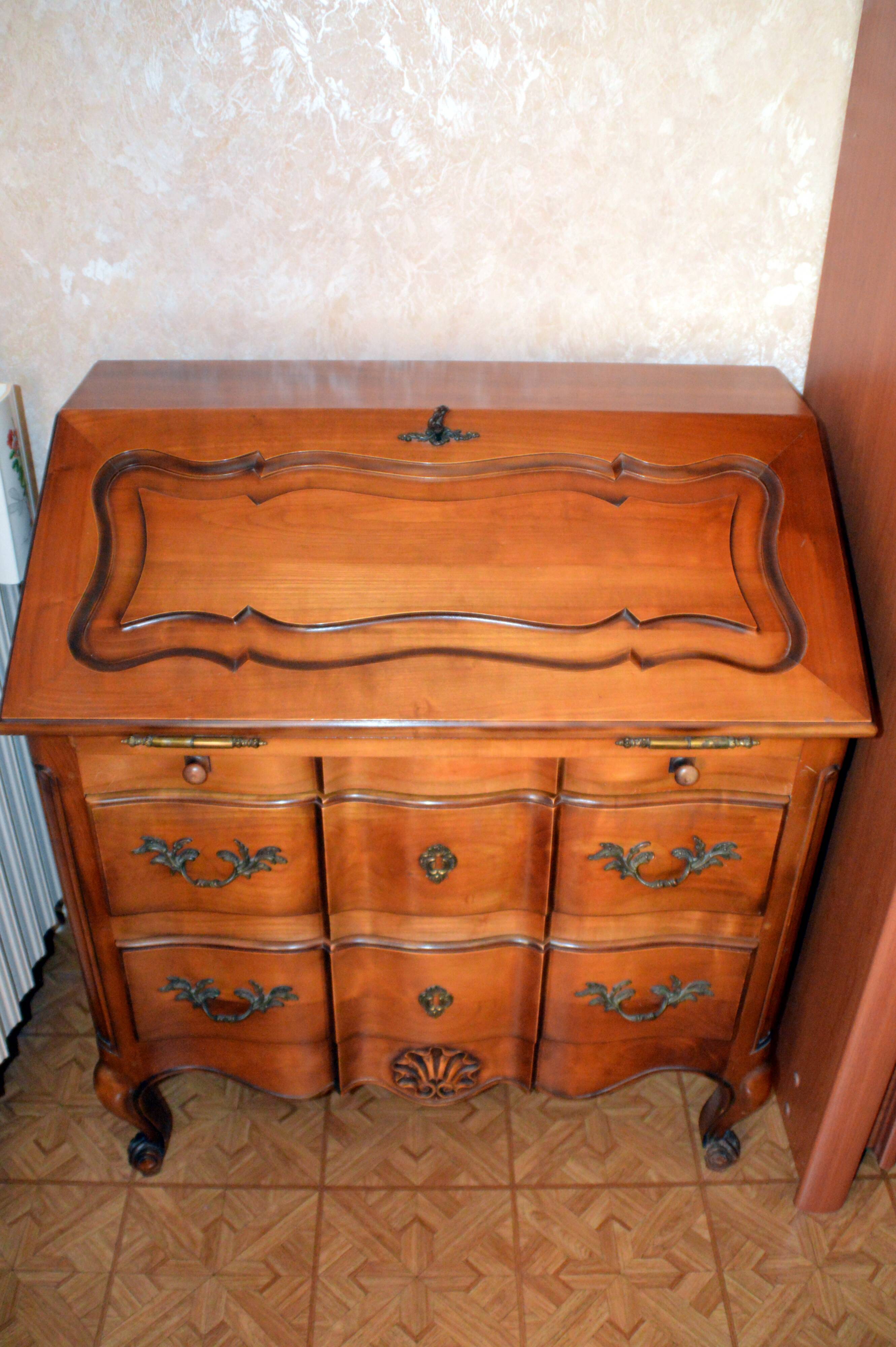 Louis XV style donkey back secretary