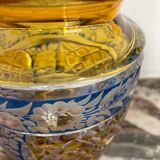 Art Deco polychrome crystal vase