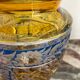 Art Deco polychrome crystal vase