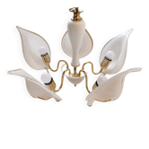 Chandelier en verre de Murano Franco Luce des années 1970 fabriqué en Italie