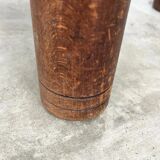 Dudouyt style straw-seated fireplace chair