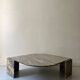 water green, beige and pink/burgundy marble drop coffee table, Roche Bobois 1970