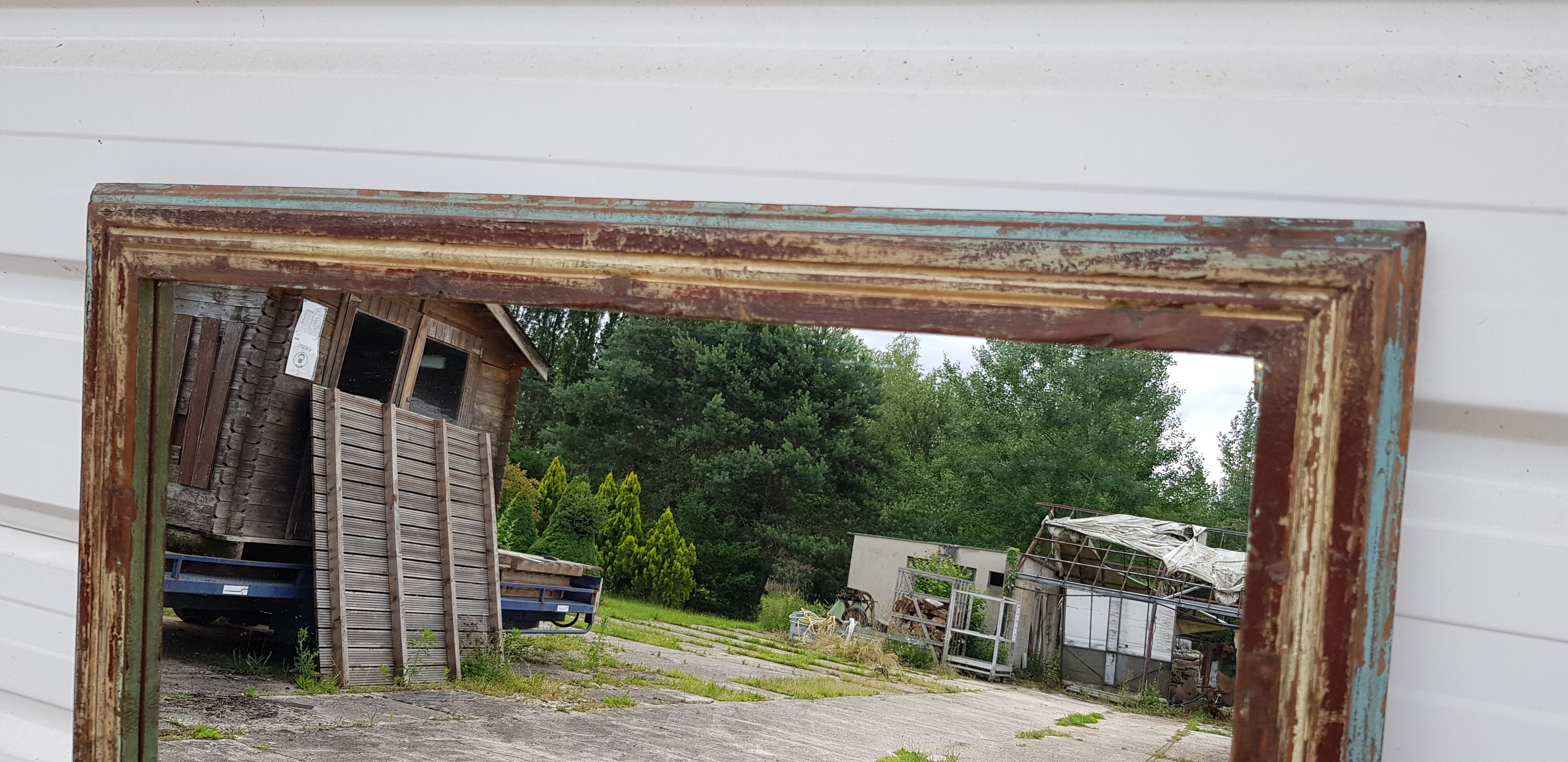 Old Burmese teak mirror