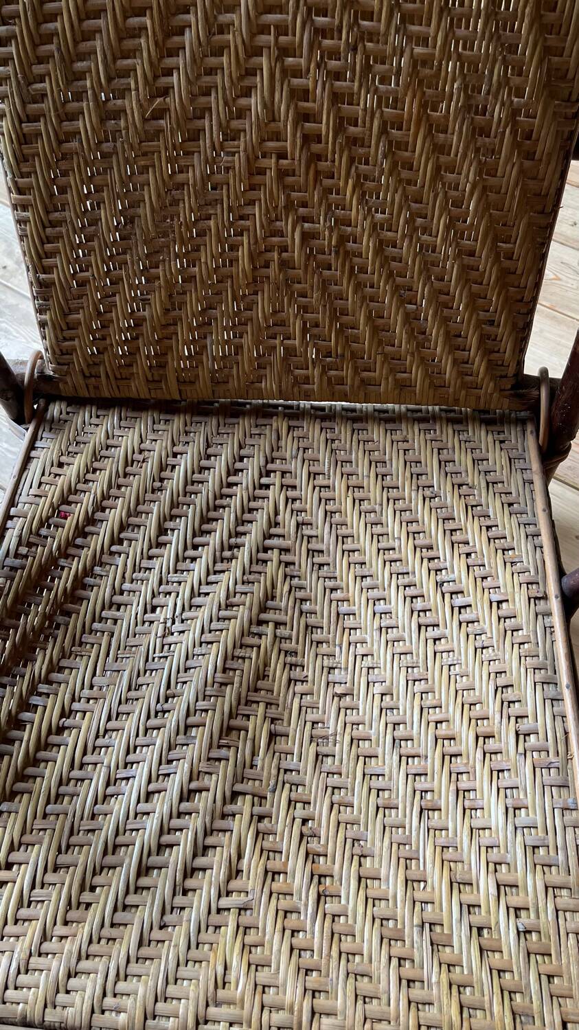 Rattan lounge chair 1920s