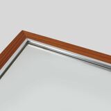 Mid-century teak mirror with shelve by De Coene, Belgium ca. 1960