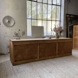 XL oak counter, trade furniture with multi-drawers