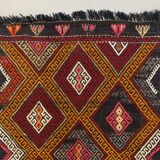 Vintage Turkish Mini Kilim 78x50 cm Wool Small Kelim Runner, shabby Chic