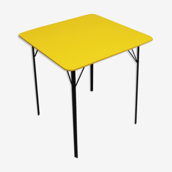 Yellow mid century dining table