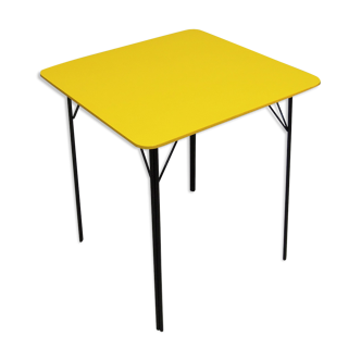 Yellow mid century dining table