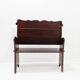 Vintage solid wood church bench from the 20th century.
