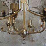 Suspension in smoked glasses – octagonal shape – 4 lights.