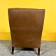 Danish vintage brown leather  high back armchair 1960s