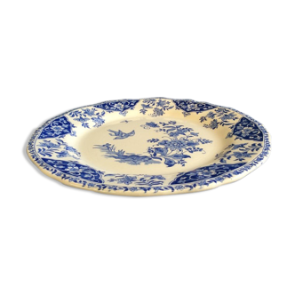 Gien greenware dish by Delft motif