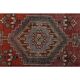 Vintage Turkish Oushak Handmade Wool Cotton Red Area Rug 110x227