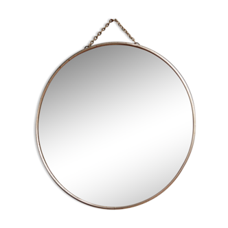 Ancien miroir de barbier circulaire
