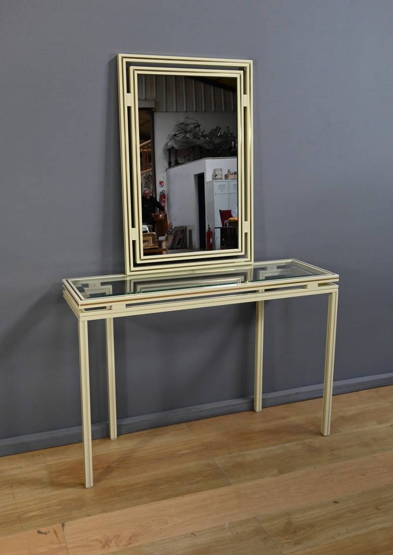 Ensemble Miroir & Console, signés Pierre Vandel – 1970