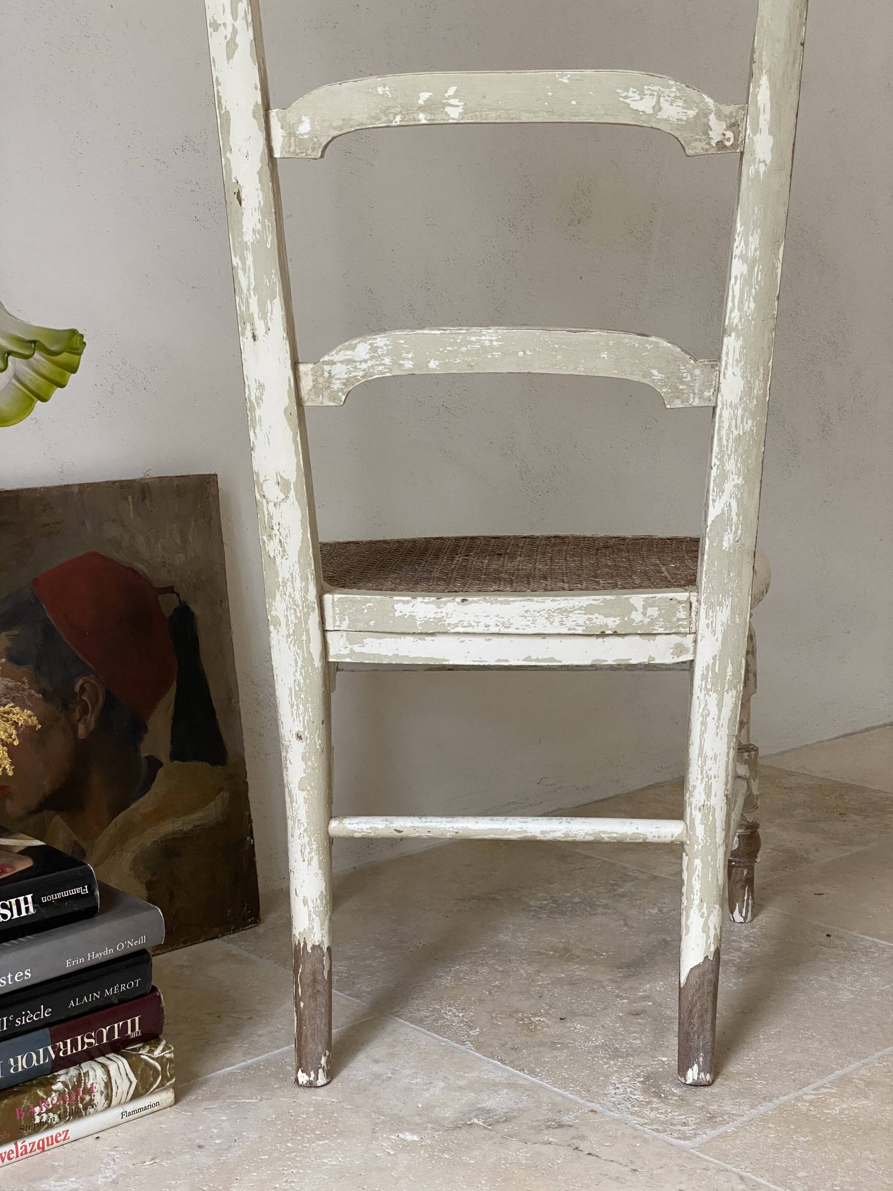 Chaise de nourrice XIXe Napoléon III cannée et patinée