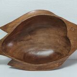 Zoomorphic cut fish wood carved vintage