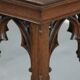 Elegant antique oak side table in Gothic style from the mid-19th century