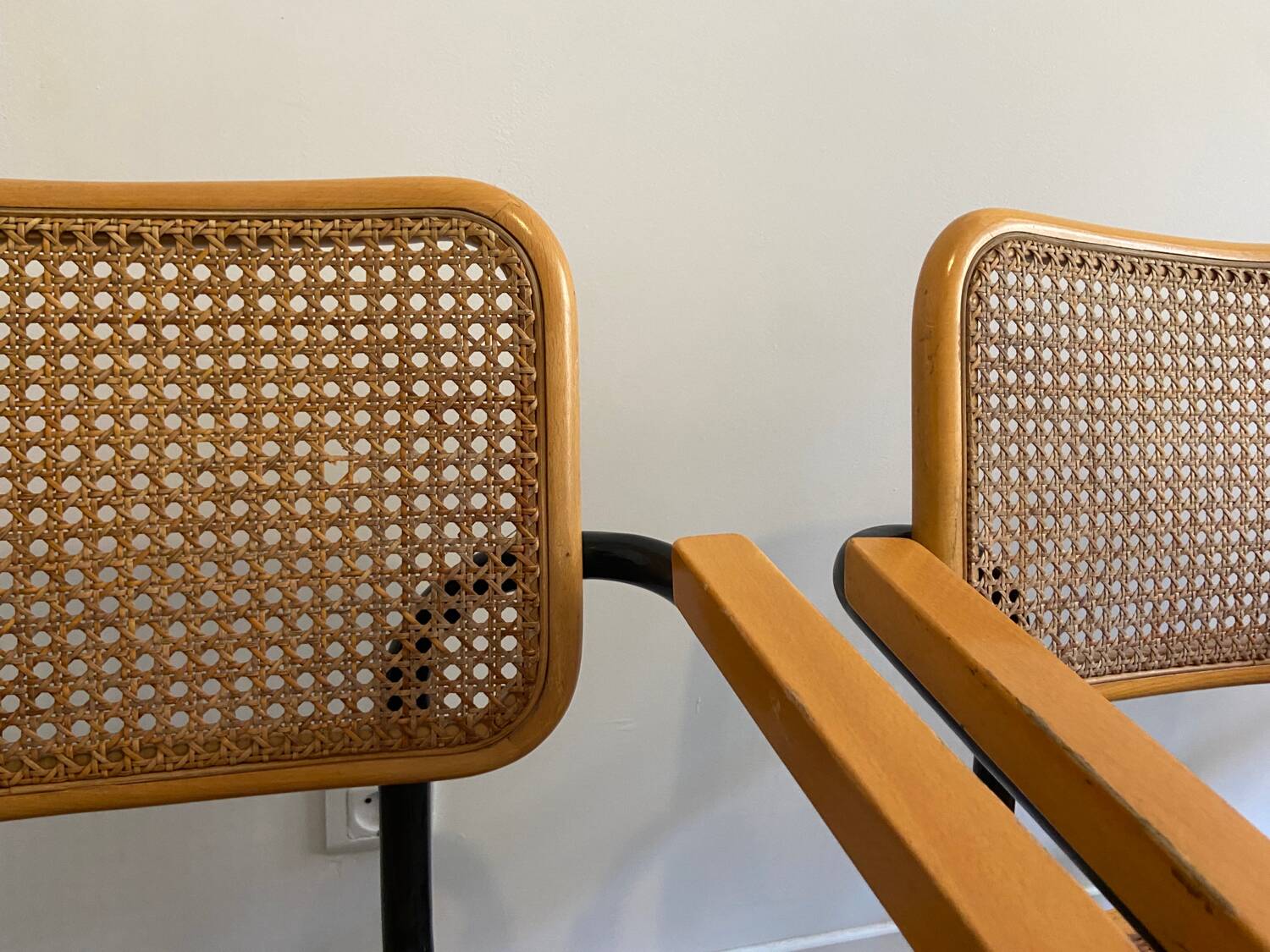 Fauteuils f62 Cesca par Marcel Breuer