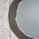 large mirror oval art deco a smoked mirror background and a mirror with beveled top 58x81cm
