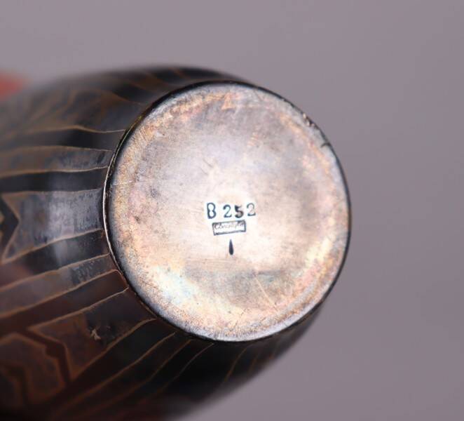 Art Deco brassware vase