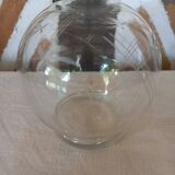 Round carafe in chiseled glass