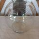 Round carafe in chiseled glass