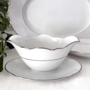 3 white porcelain plates