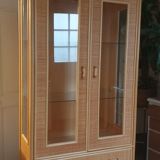 Armoire vitrée en rotin
