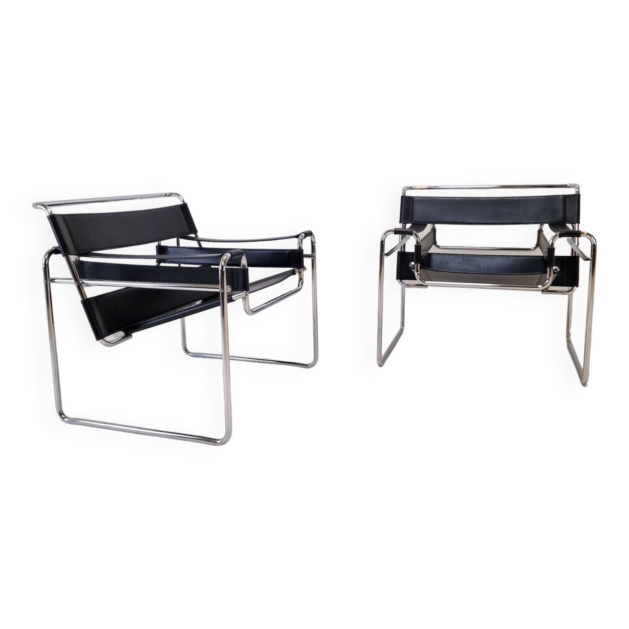 Set of 2 Wassily Chairs by Marcel Breuer