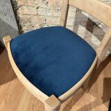 4 chairs with midnight blue velvet seats