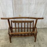 Rattan magazine rack