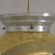 French Art Deco Ceiling Light Yellow & Gold Clichy Shade Metal Fitting 5464