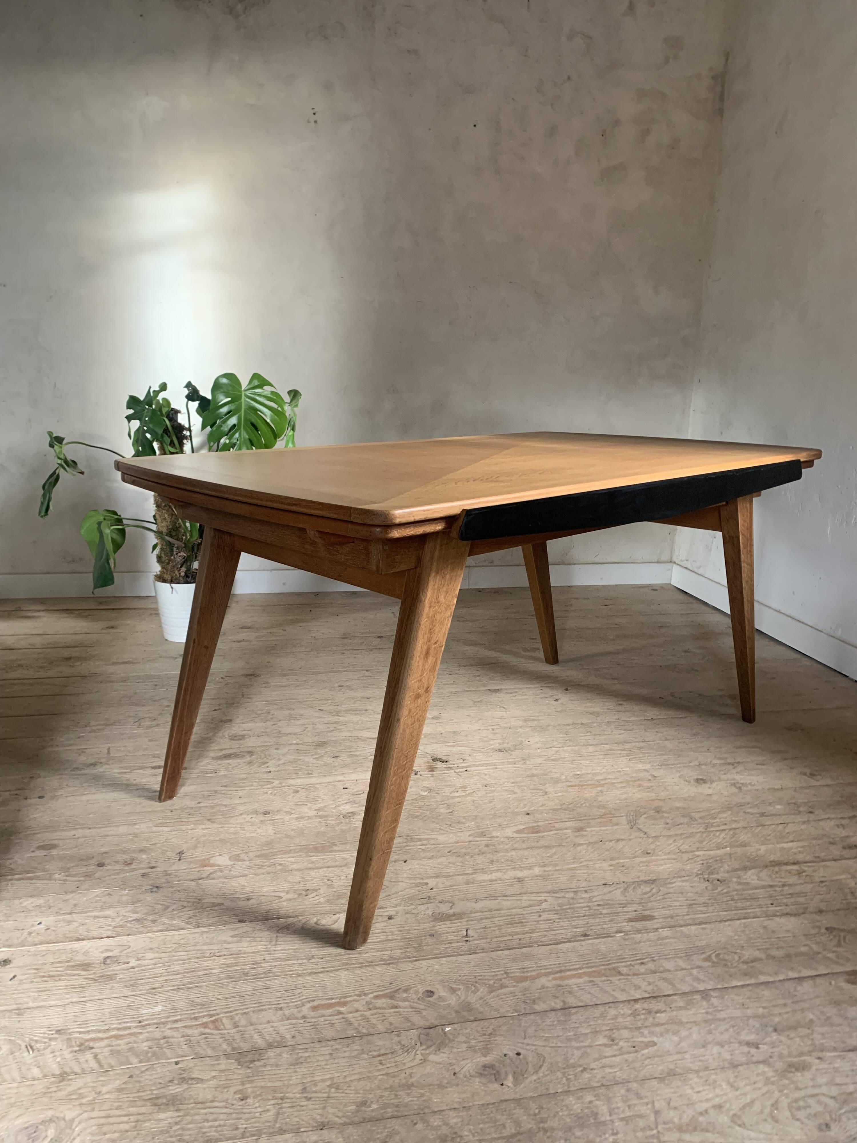 Table rectangulaire vintage en chêne