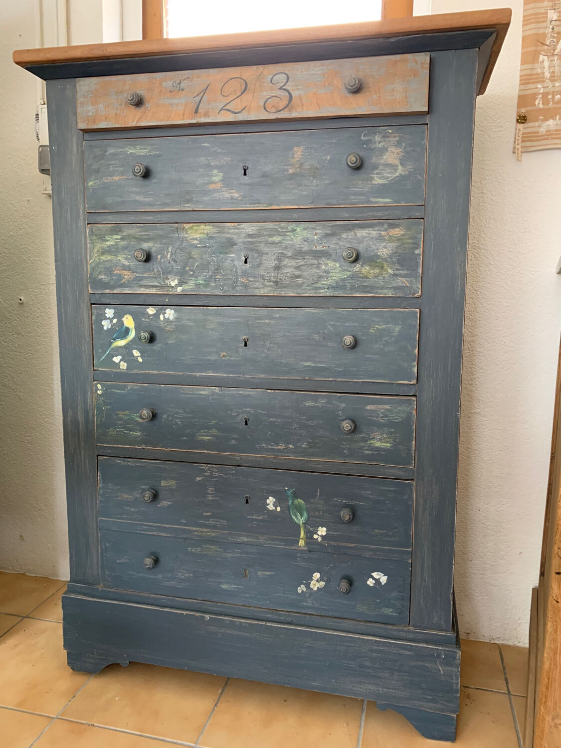 High chest of drawers