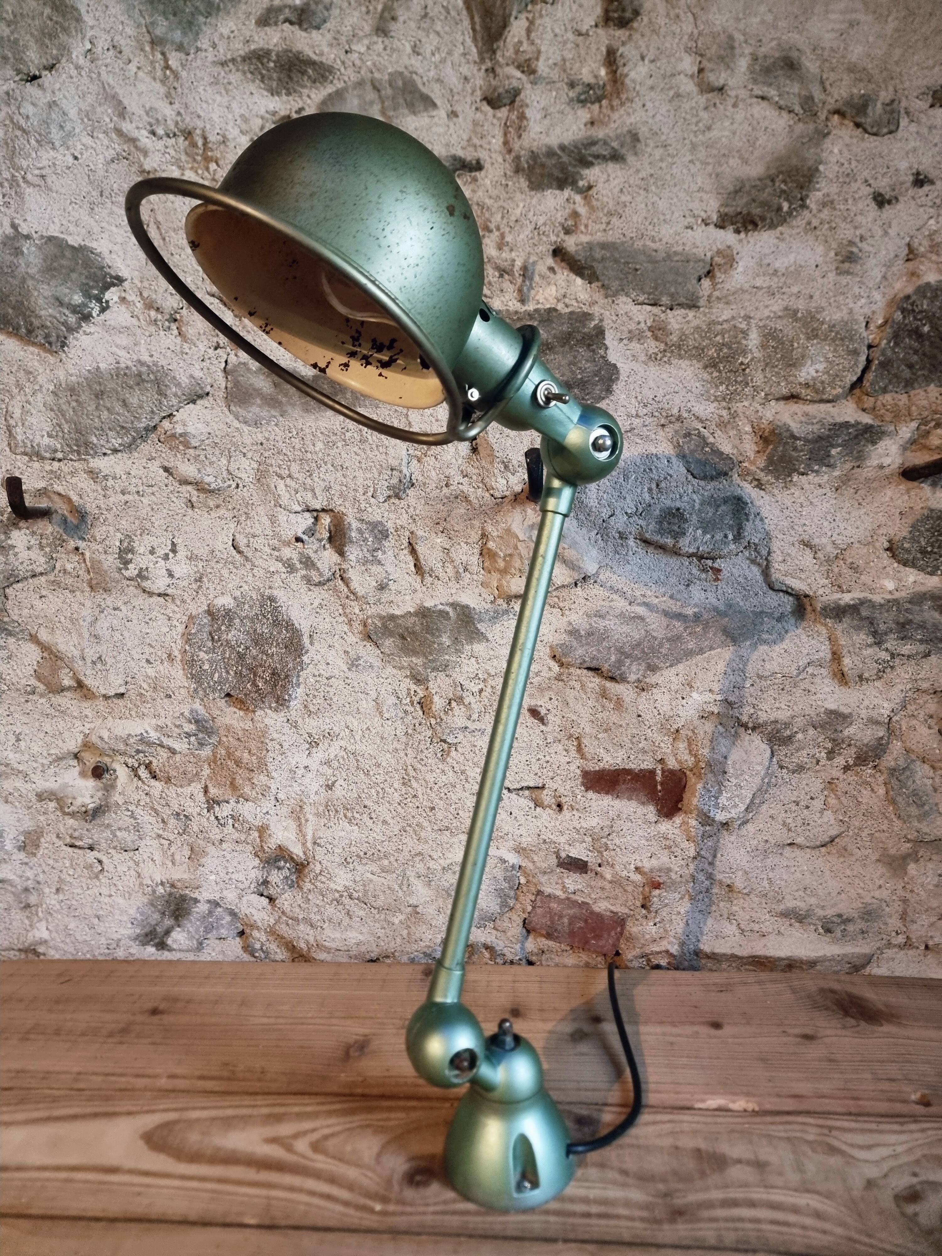 Lampe de bureau industrielle vintage Jielde – Lampe de travail réglable verte