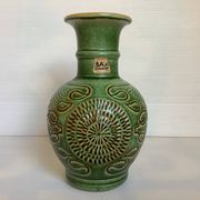 Green vase by Bay Keramik, West Germany.