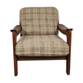 Fauteuil vintage en Afromosia années 70