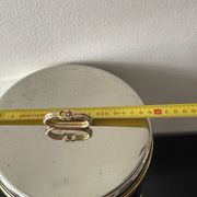 Vintage Gucci champagne bucket in silver-plated metal in Hollywood Regency style.