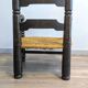 Véritable fauteuil bas style  Dudouyt en chêne, années 40