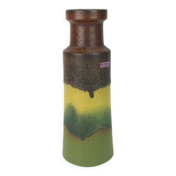 1960s 70s vintage scheurich VASE model 205-32 matte glaze shades of yellow