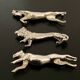 6 various animal shaped knife holders in silver metal