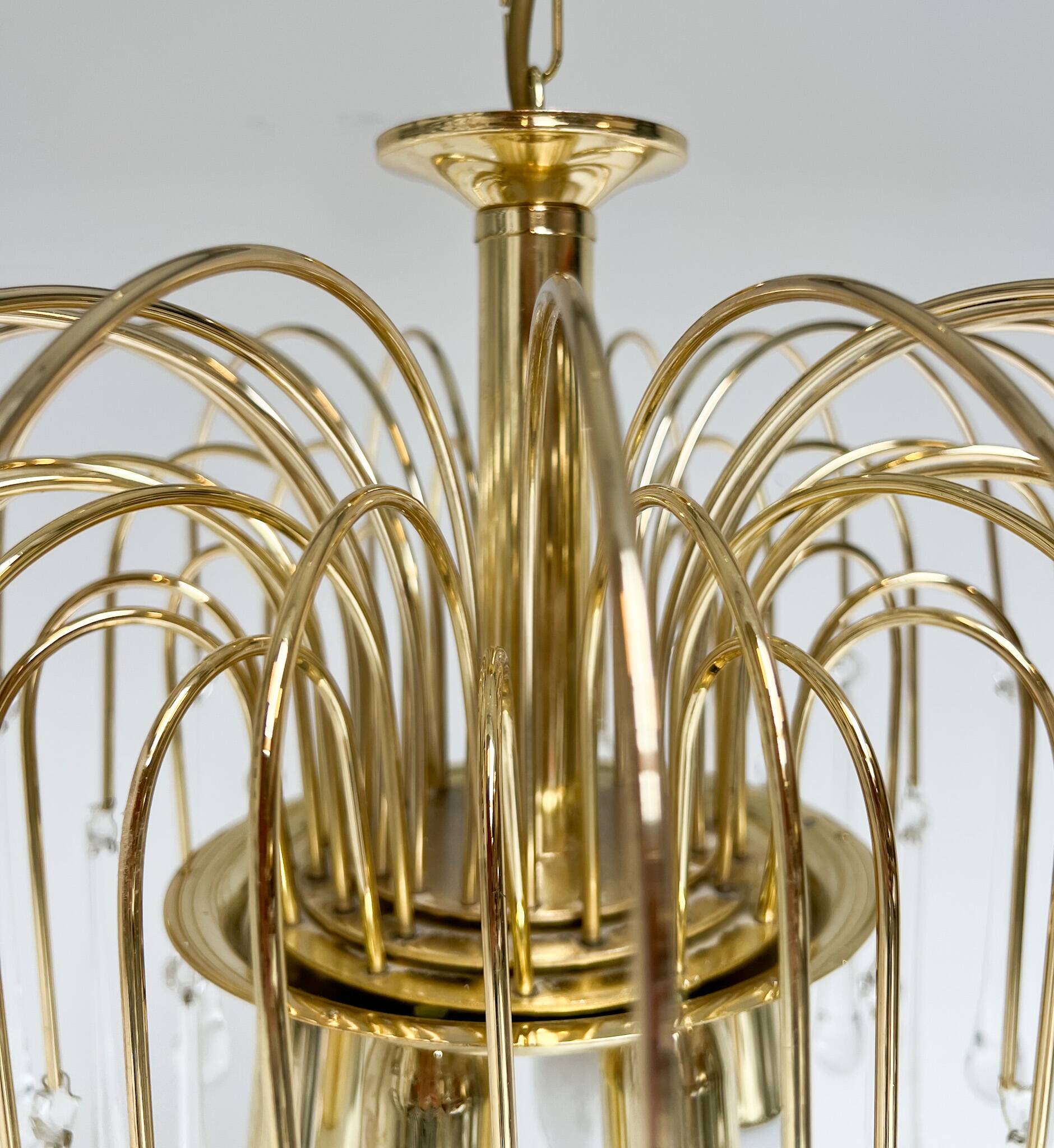 XL waterfall chandelier of Murano glass, 1970s