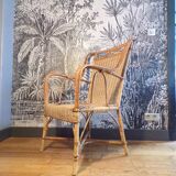Vintage rattan armchair