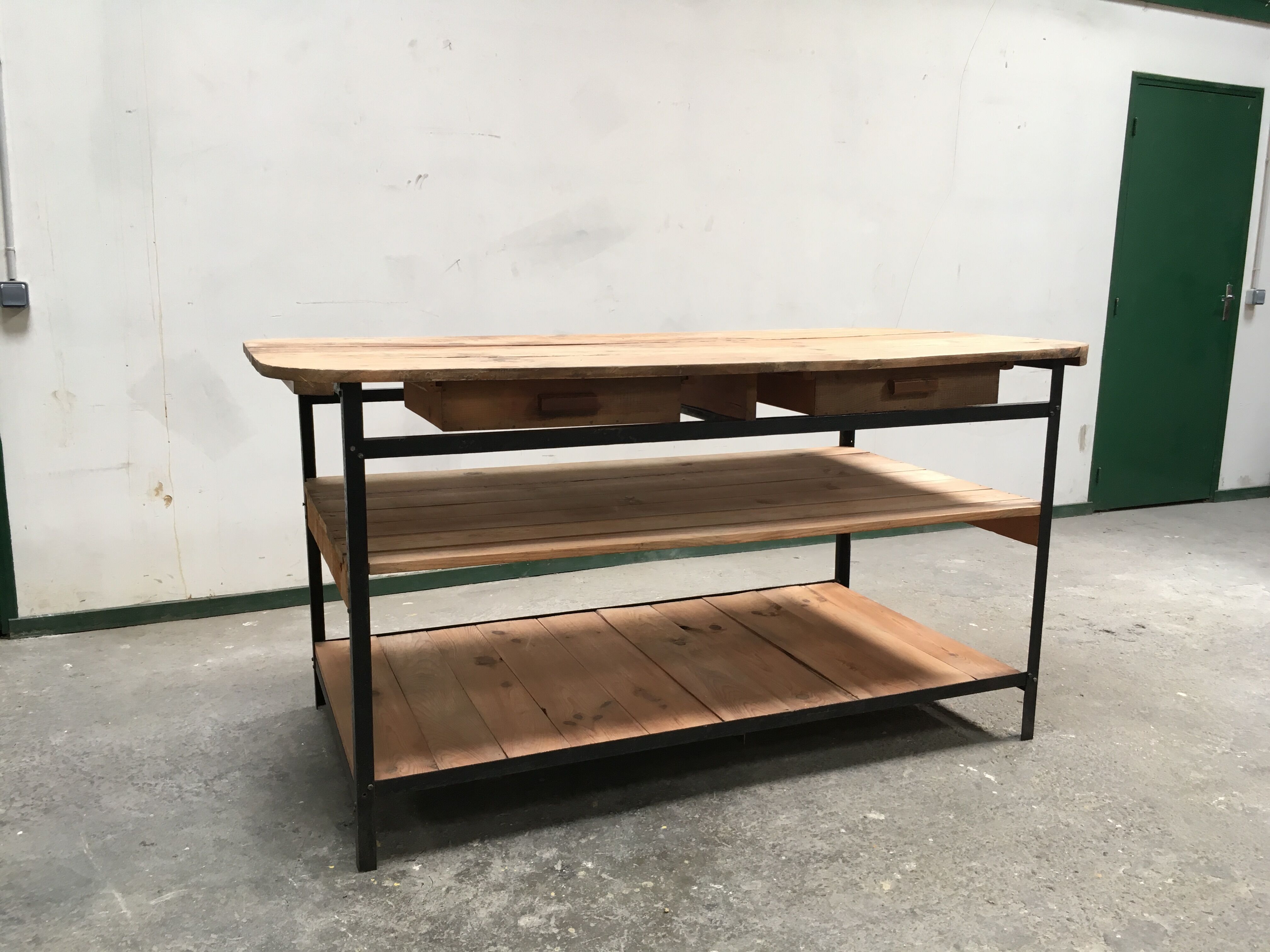 Counter to shelves of business