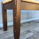Vintage wooden and straw bench