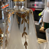 Full service liqueur on art deco tray mirror