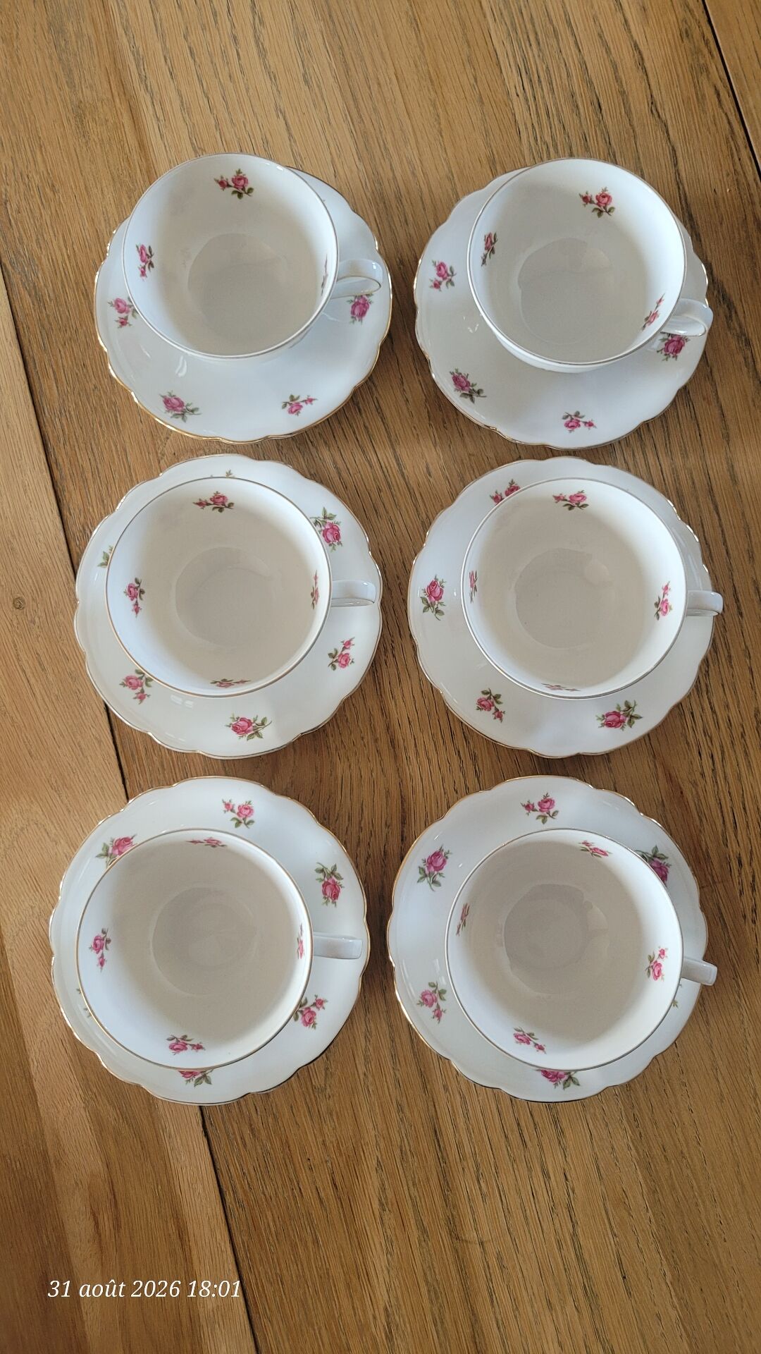 6 vintage cups and saucers Seltmann Weiden Bavaria Model Nora