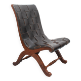 1950s chair in leather, Pierre Lottier